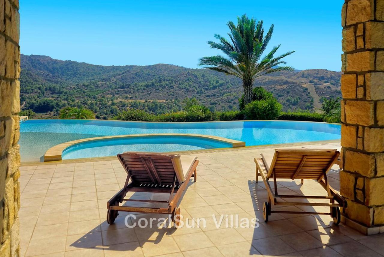 Elite Amazing Villa With Heated Pool By Coral Sun Villas Polis Exterior photo