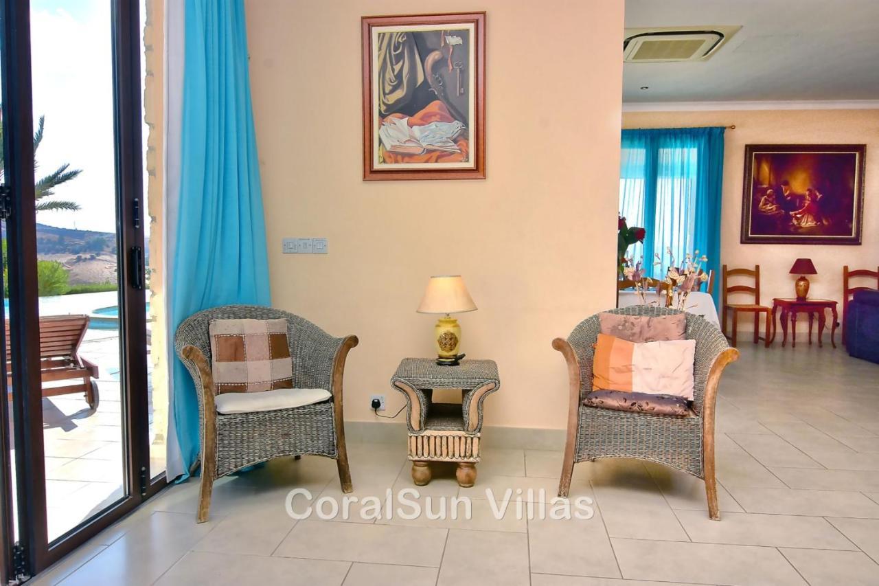 Elite Amazing Villa With Heated Pool By Coral Sun Villas Polis Exterior photo