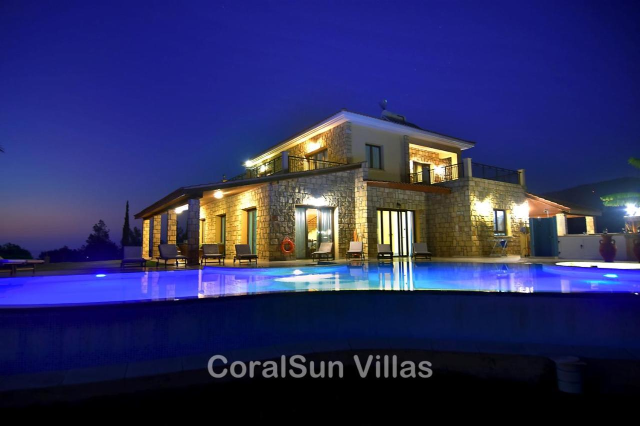 Elite Amazing Villa With Heated Pool By Coral Sun Villas Polis Exterior photo